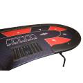 Poker table "RED BEAN" - with folding legs - neoprene jersey mat - 9 players + dealer
