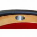 "NÉVADA RED" poker table - folding legs - race track - 10 players - microfiber fabric felt - faux leather edges
