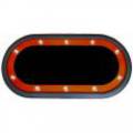 "NÉVADA BLACK" poker table - folding legs - race track - 10 players - microfiber fabric felt - faux leather edges