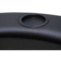 Pokerbord "TRIO BLACK" oval - träskiva och filtduk - kant med skumliknande läder - 180x90 cm