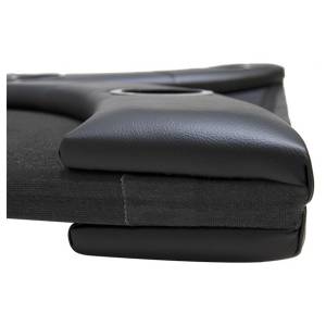 Top de mesa de poker "TRIO BLACK" oval - tampo de madeira e tapete de feltro - bordas de espuma de couro sintético - 180x90 cm