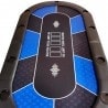 Dessus de table de poker "NO LIMIT BLUE" - 200 cm x 100 cm - pliable - pour 10 joueurs