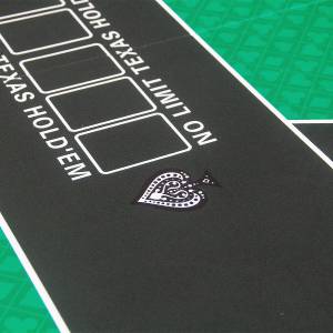 Encima de la mesa de póker "NO LIMIT GREEN" - 200 cm x 100 cm - plegable - para 10 jugadores