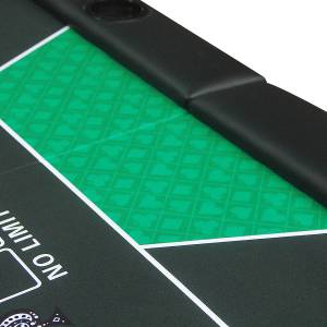 Dessus de table de poker "NO LIMIT GREEN" - 200 cm x 100 cm - pliable - pour 10 joueurs