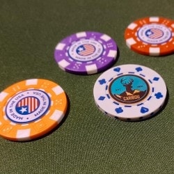 Stickers pour jetons de poker ABS