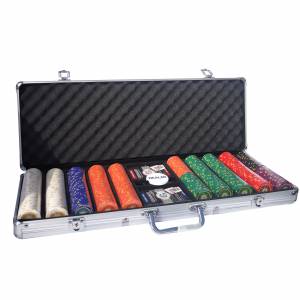 Pokerset "SUNSHINE" - Version CASH GAME - besteht aus 500 Pokerchips aus 14g Clay Composite, inklusive Zubehör.