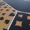 Poker Mat "DOUBLE FACE" - rechthoekig - 10 plaatsen - 180 x 90 cm - neopreen jersey