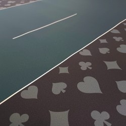 Pokrowiec do pokera "Podwójna strona" - prostokątny - 10 miejsc - 180 x 90 cm - neoprenowy jersey.