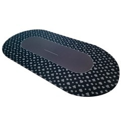 Tapis de Poker "DOUBLE FACE" - ovale - 10 places - 180 x 90 cm - jersey néoprène