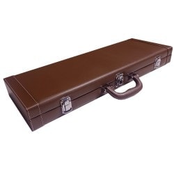 Mallette de rangement "LEATHER 500" pour 500 jetons de poker  – intérieur plastique