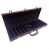 "LEATHER 500" storage case for 500 poker chips - faux leather - wooden interior