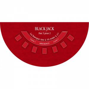 "Red 'BLACK JACK' carpet -...