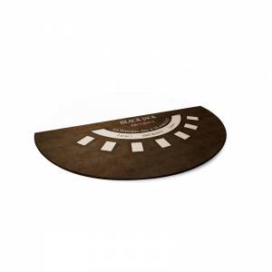"BLACK JACK" bruin tapijt - 140 x 70 cm - neopreen jersey - Halve maan