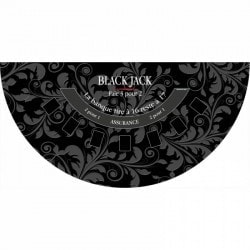 Svart "BLACK JACK" matta -...