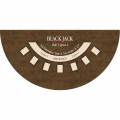 Tapete de "BLACK JACK XL" marrón - 200 x 100 cm - jersey de neopreno - Media luna