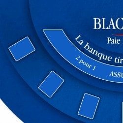 Teppich "BLACK JACK 2023 XL" blau - 200 x 100 cm - Neopren-Jersey - Halbmond