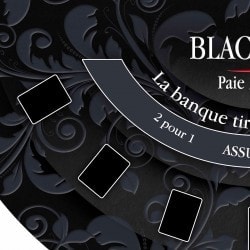 Tapis de "BLACK JACK 2023 XL" noir - 200 x 100 cm - jersey néoprène - Demi-lune