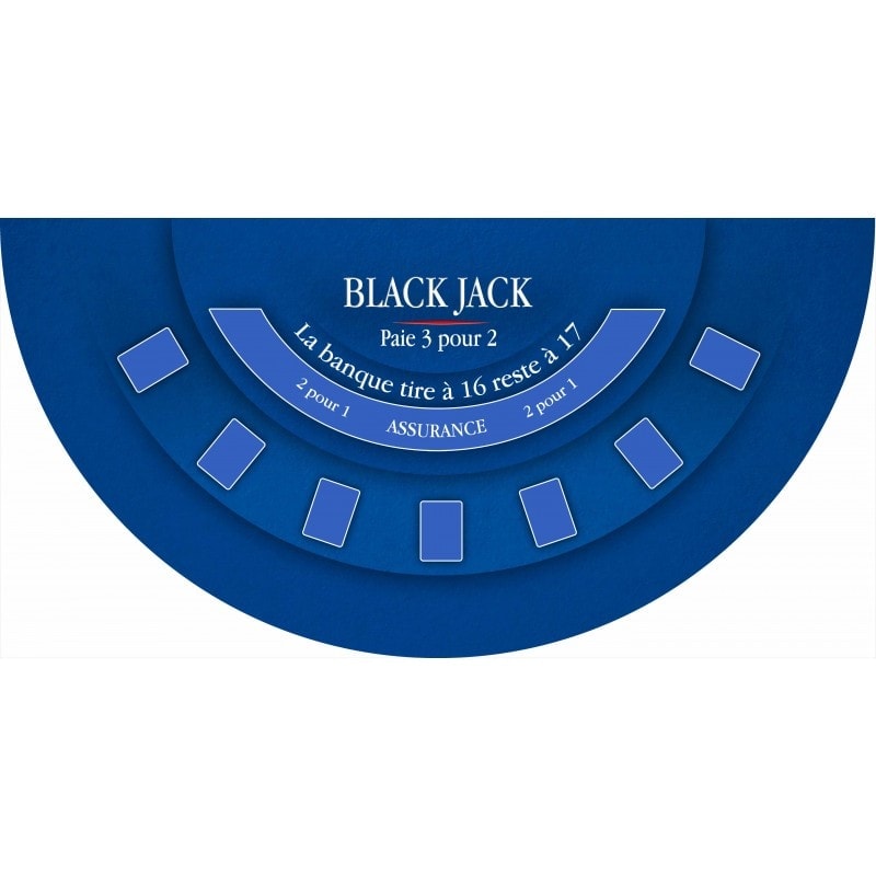 Mattan "BLACK JACK 2023" - blå - 140 x 70 cm - neoprentrikå - Halvmåne