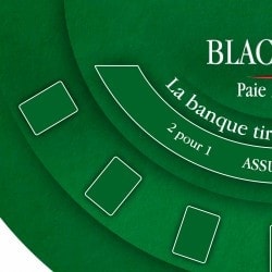 BLACK JACK 2023 grüner Teppich - 140 x 70 cm - Neoprenjersey - Halbmond