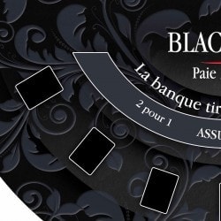 Zwarte "BLACK JACK 2023" tapijt - 140 x 70 cm - neopreen jersey - Halfmoon.