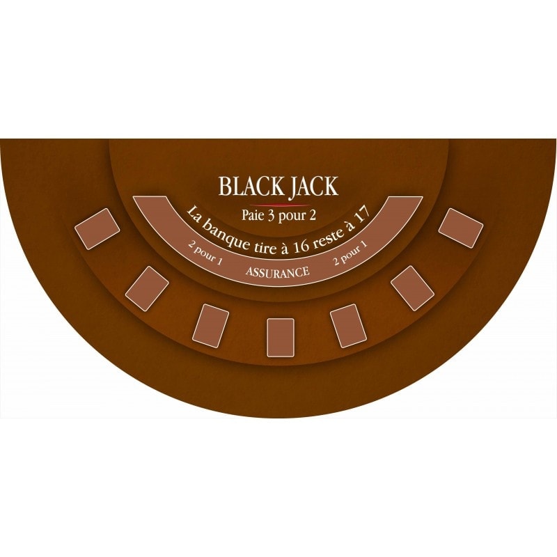 Dywan "BLACK JACK 2023" brązowy - 140 x 70 cm - dżersej neoprenowy - półksiężycowy