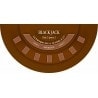 Bruine "BLACK JACK 2023" tapijt - 140 x 70 cm - neopreen jersey - Halve maan.