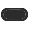 Tapis de poker "ÉCO OVALE NOIR" - 180 x 90 cm - en jersey néoprène - avec housse de transport