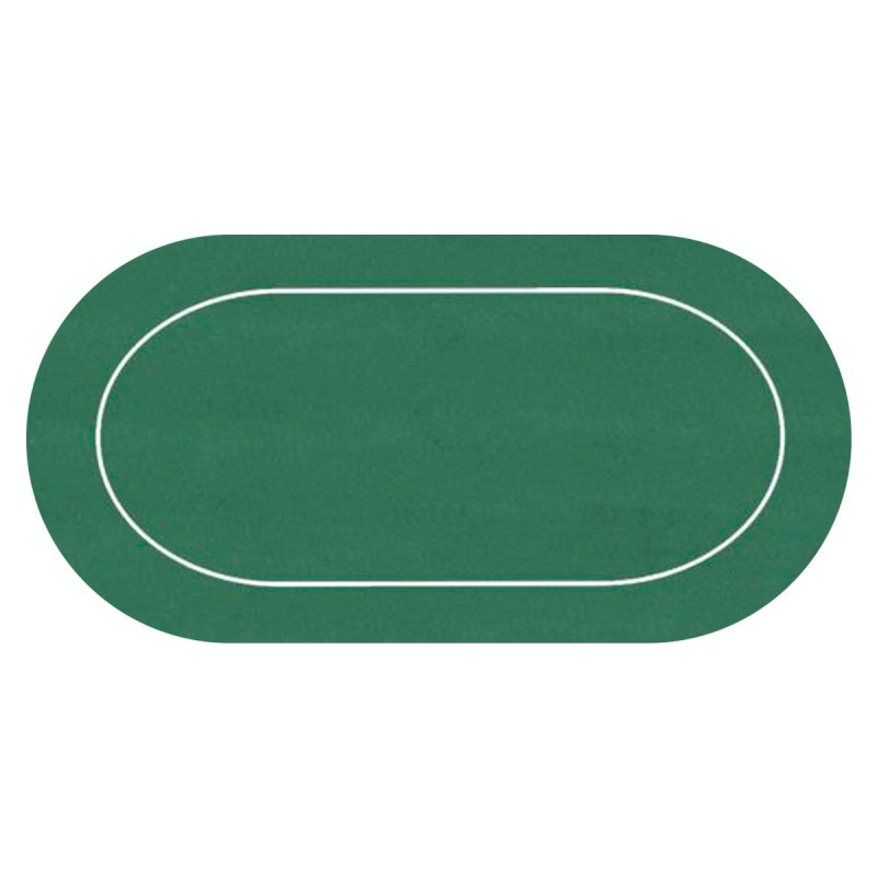 Pokerkleed "ECO OVAAL GROEN" - 180 x 90 cm - gemaakt van neopreen jersey - met draagtas