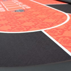 Table de poker "NO LIMIT" Rouge - 10 joueurs - pieds pliants