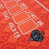 Pokerspelbord "NO LIMIT" Röd - 10 spelare - fällbara ben