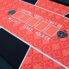 Pokerspelbord "NO LIMIT" Röd - 10 spelare - fällbara ben