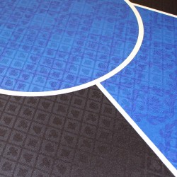 Table de poker "NO LIMIT" Bleue - 10 joueurs - tapis Speed Cloth Suited - pieds pliants