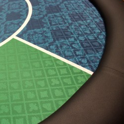 Table de poker "NO LIMIT" Verte - 10 joueurs - tapis Speed Cloth Suited - pieds pliants