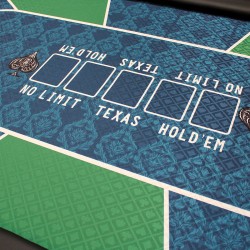Tavolo da poker "NO LIMIT" Verde - 10 giocatori - gambe pieghevoli