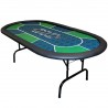 Poker table "NO LIMIT" Green - 10 players - folding legs