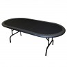 Mesa de pôquer "BELLINI BLACK" - 10 jogadores - tecido Speed Cloth Suited - pernas dobráveis
