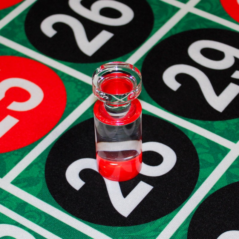 Marqueur pour Roulette "DOLLY RED" - en acrylique - 2.8 x 7 cm