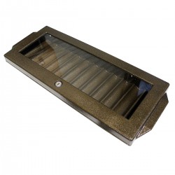 Caja fuerte "SAFETY BOX 720 DARK": para 720 fichas de póker, hecha de latón, con cierre con llave, y 12 columnas.