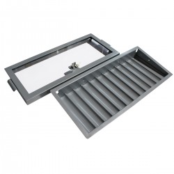 Caja metálica SAFETY BOX 720 - para 720 fichas de póker - cierre con llave - 12 columnas