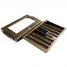 Incassa "SAFETY BOX 350" - per 350 fiches da poker - in ottone - chiusura a chiave - 6 colonne