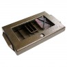 Receba "SAFETY BOX 350" - para 350 fichas de pôquer - em latão - fechadura com chave - 6 colunas