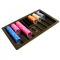 Cash in "SAFETY BOX 350" - for 350 poker chips - made of brass - key lock - 6 columns.
