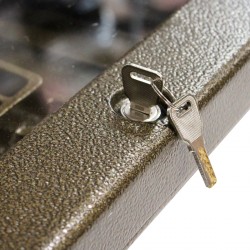Kassie "SAFETY BOX 350" - voor 350 pokerchips - gemaakt van messing - slot met sleutel - 6 kolommen