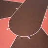 Tavolo da poker "CASH BURGUNDY" - formato XL - gambe pieghevoli rinforzate - 10 giocatori
