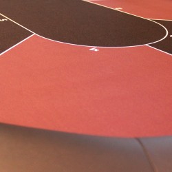 Pokertafel "CASH BURGUNDY" - XL formaat - verstevigde opklapbare poten - 10 spelers