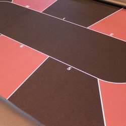 Pokertisch "CASH BURGUNDY" - XL-Format - verstärkte klappbare Beine - 10 Spieler