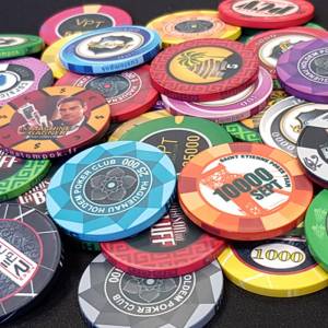 Fichas de póker personalizadas "XL" de cerámica - 43mm
