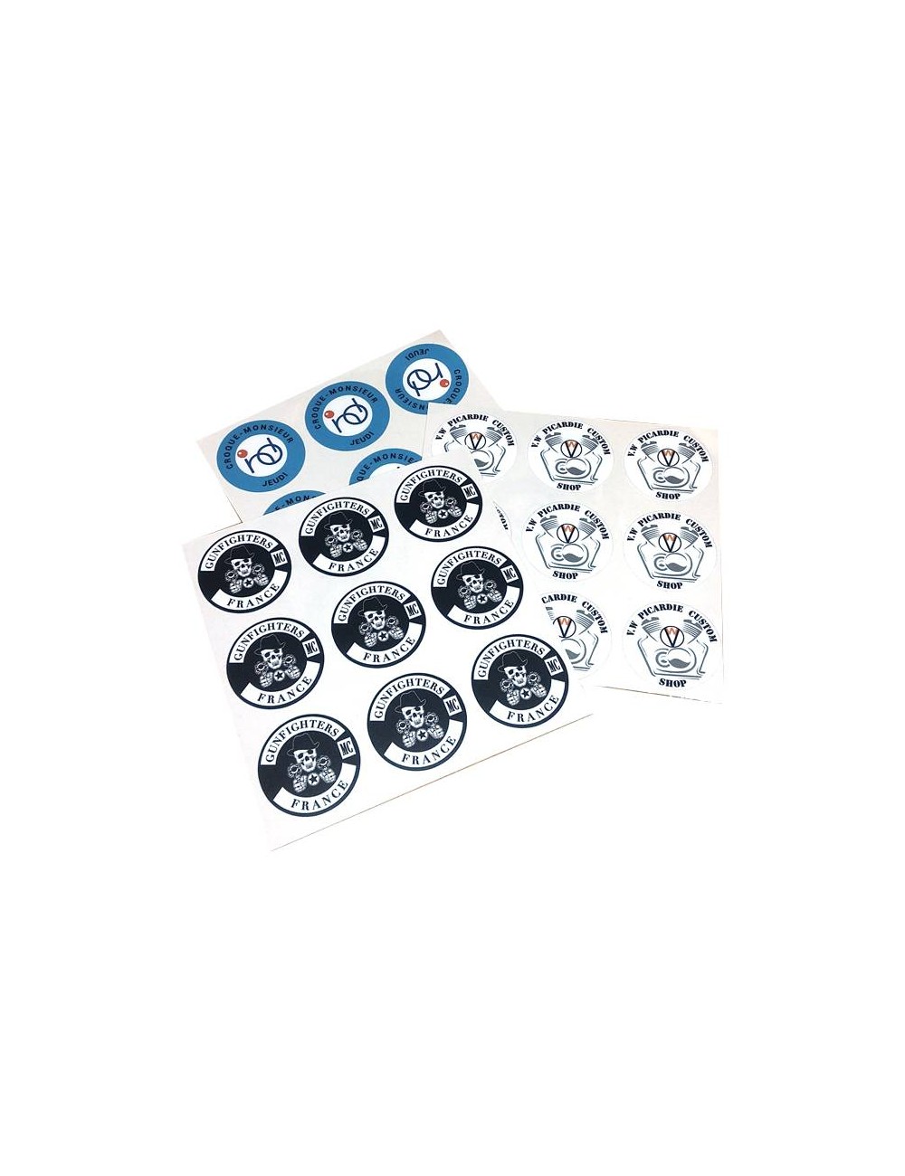 Stickers personnalisés 26mm pour jetons de poker