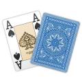 Modiano "CRISTALLO BLUE" - Jeu de 55 cartes 100% plastique – format poker - 4 index jumbo