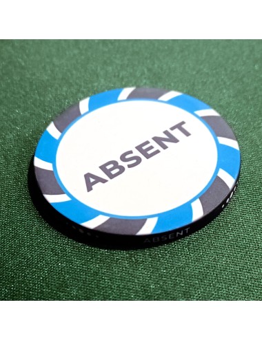 Gettone "ASSENTE" - 43mm - in ceramica